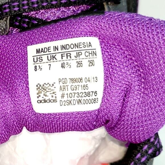 Adidas Adiprene Women's Black & Purple Running Sneakers - Size 8.5 - Picture 7 of 7